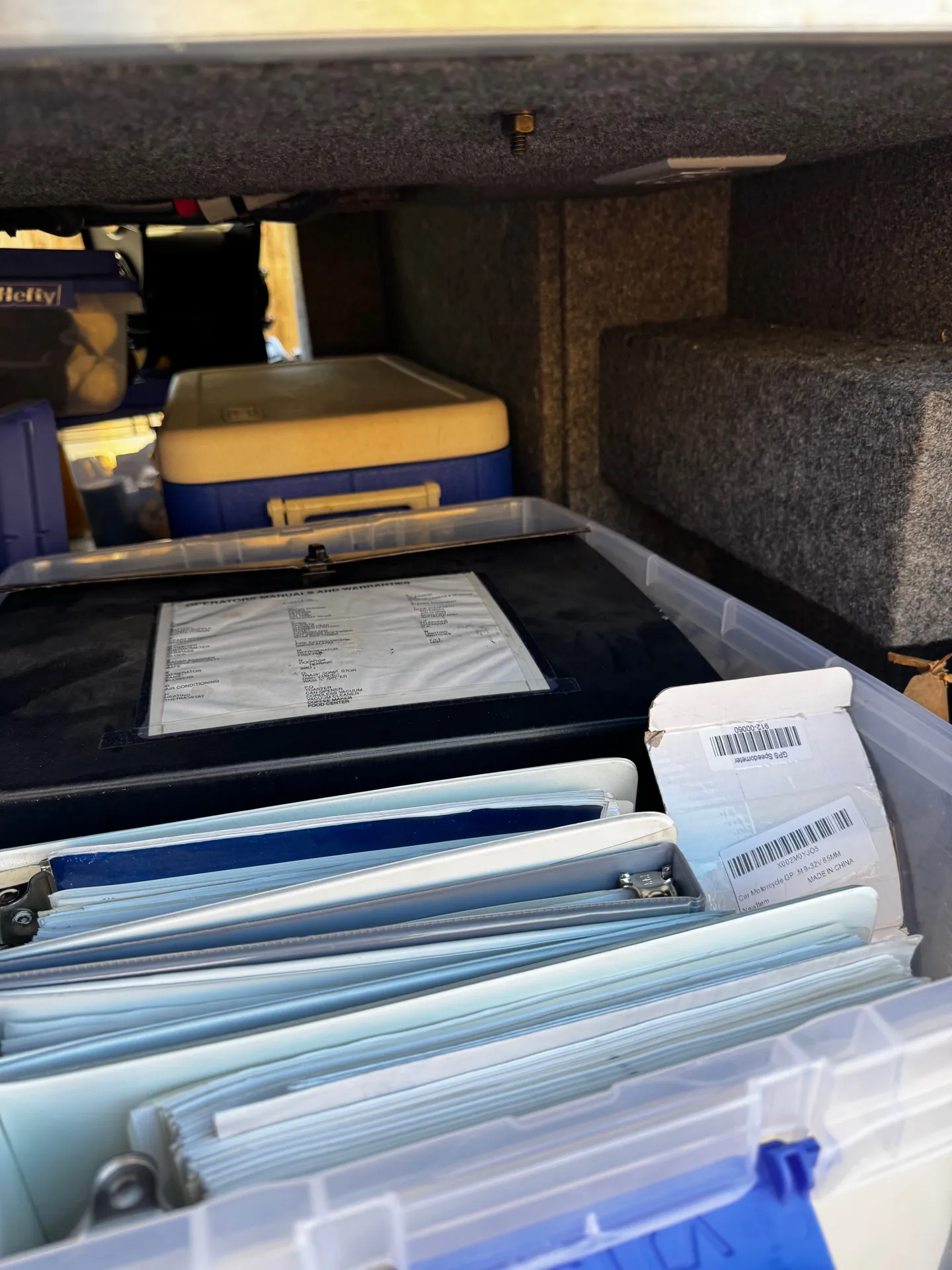 All documentation travels with the coach