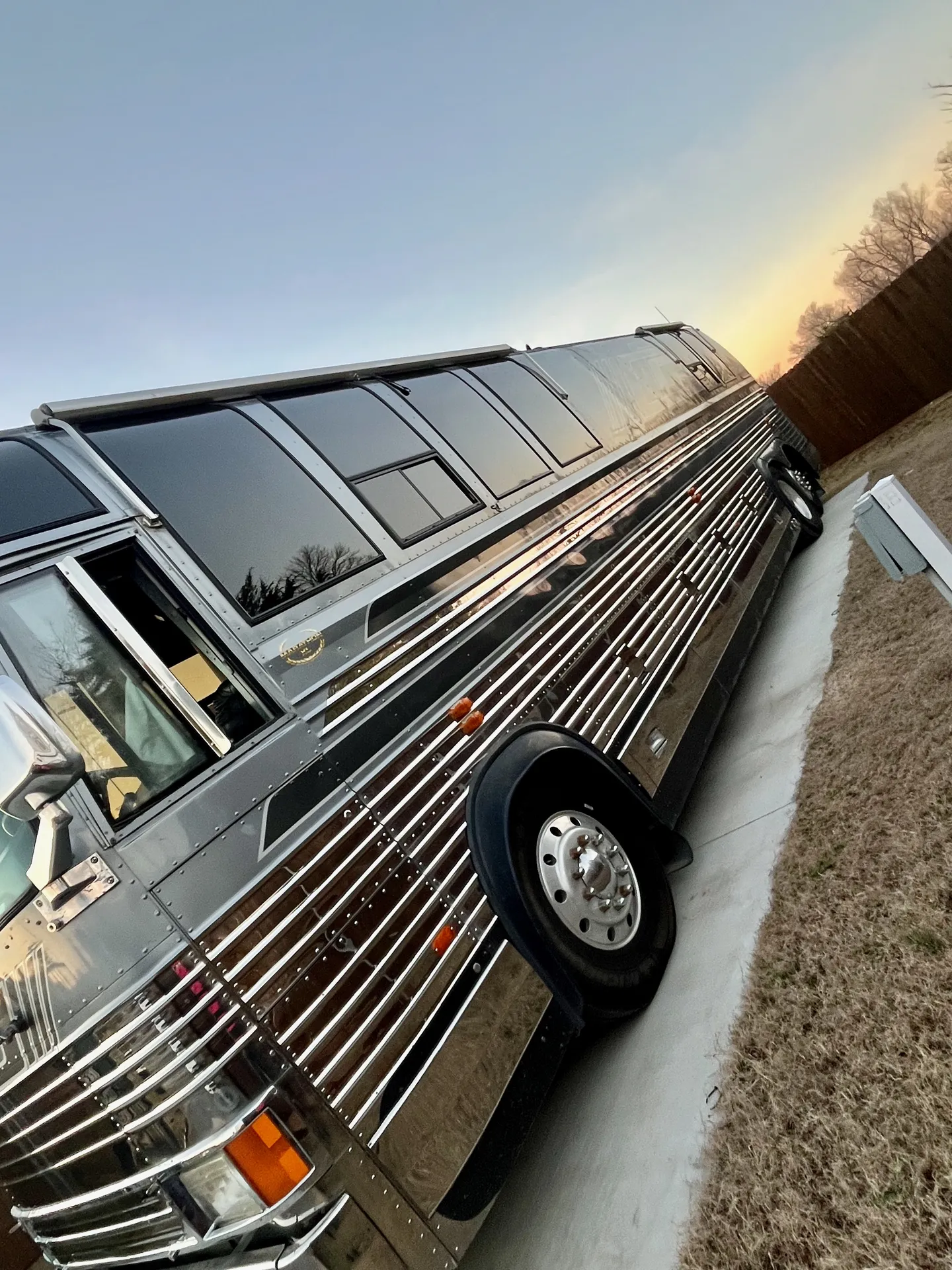 Dramatic front angle at sunset