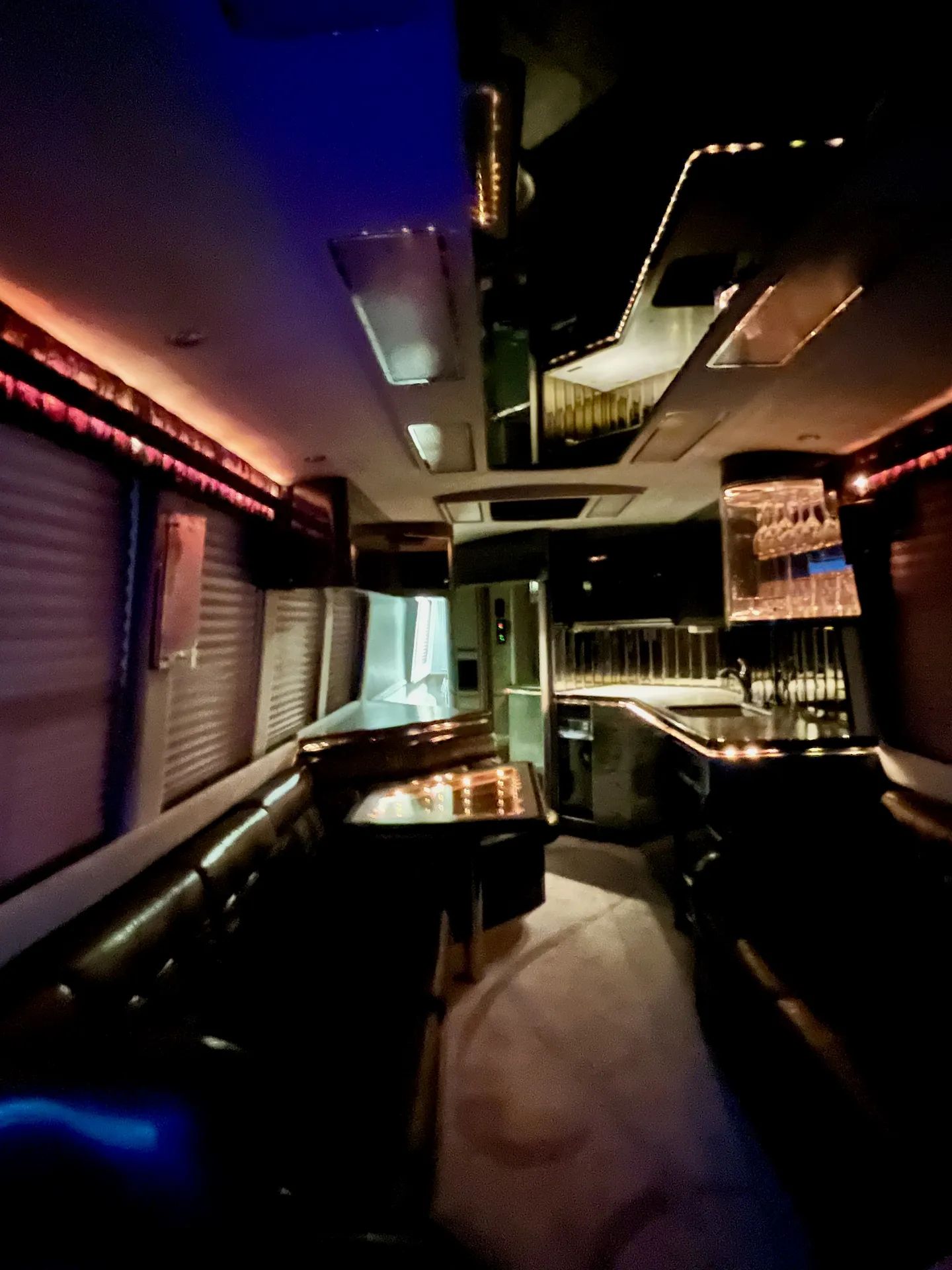 Mood lighting creates intimate atmosphere